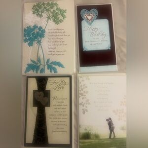 Happy Birthday to My Love (Boyfriend/Husband) Greeting Card Bundle - 4 Cards